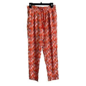 LUCKY BRAND Pull On Pants Sz Small Pockets Orange Gray Funky and Fun Fall NEW